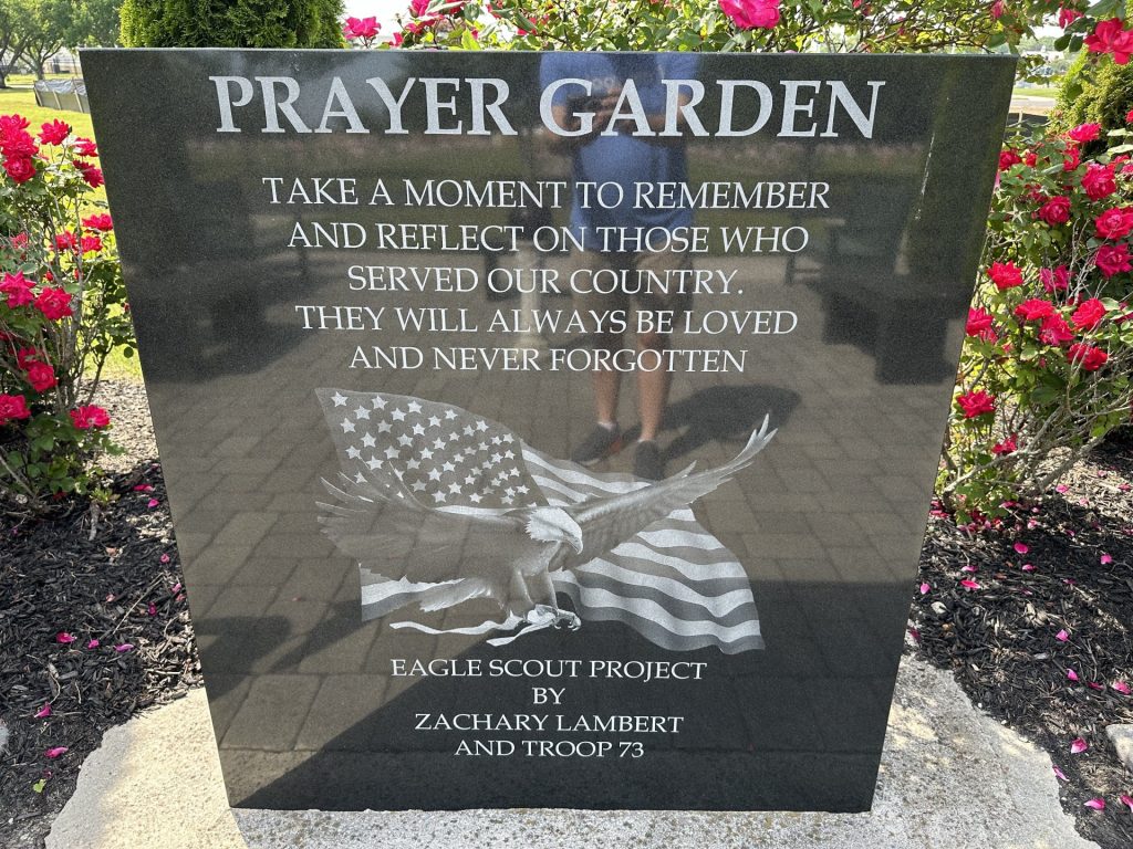 ZACHARY LAMBERT AND TROOP 73 PRAYER GARDEN MEMORIAL STONE