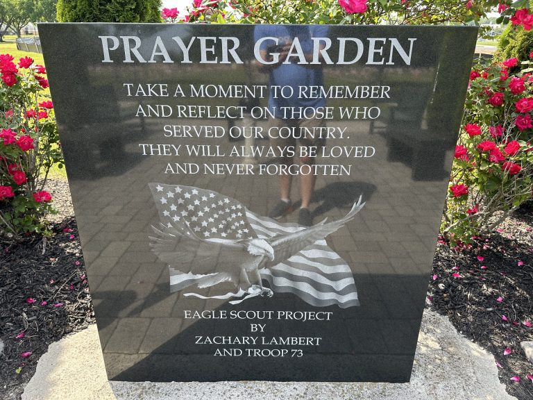 ZACHARY LAMBERT AND TROOP 73 PRAYER GARDEN MEMORIAL STONE