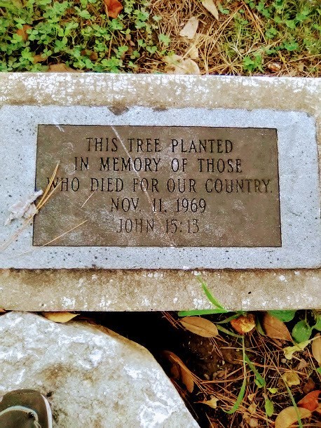 Mayfield Hall Memorial Tree Plaque