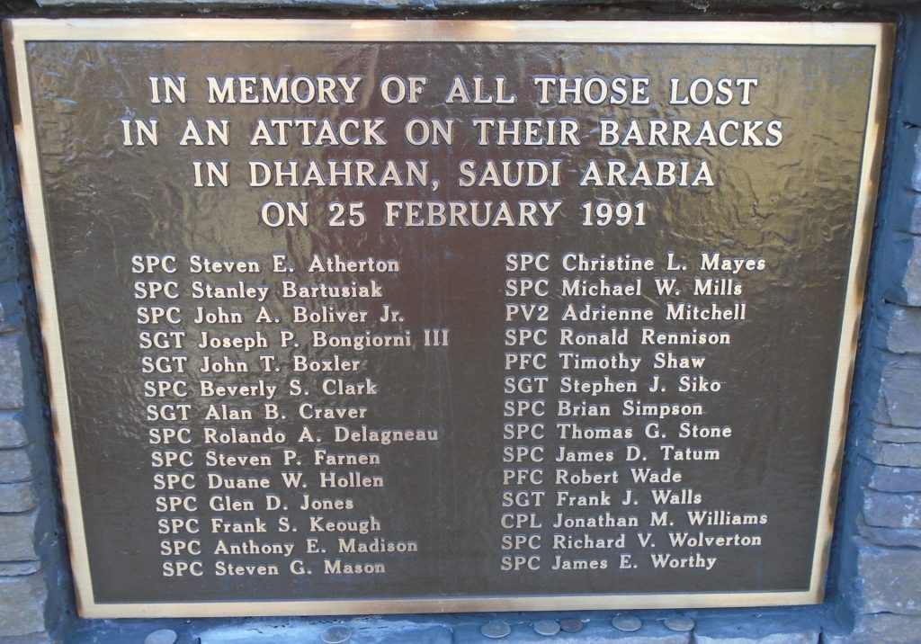 14TH QUARTERMASTER DETACHMENT WAR MEMORIAL PLAQUE B