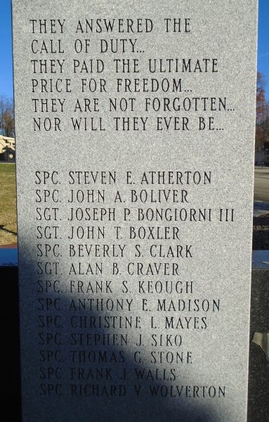 14TH QUARTERMASTER DETACHMENT WAR MEMORIAL STONE B