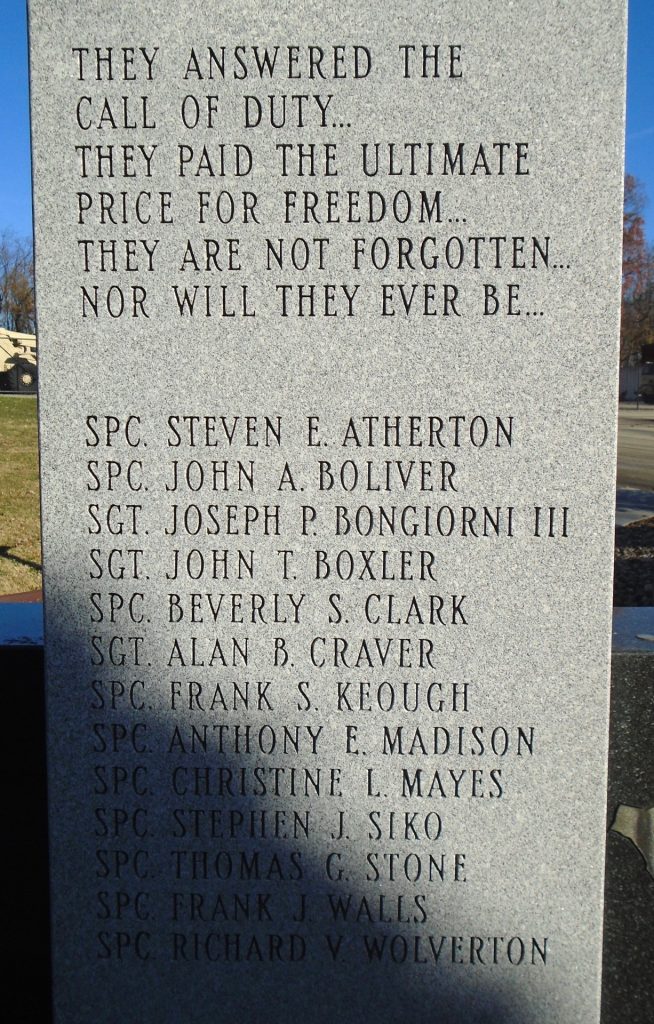 14TH QUARTERMASTER DETACHMENT WAR MEMORIAL STONE B
