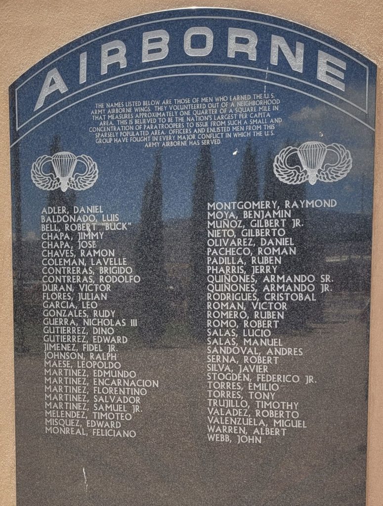ALAMOGORDO AIRBORNE VETERANS MEMORIAL PLAQUE A