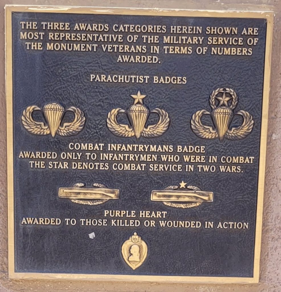 ALAMOGORDO AIRBORNE VETERANS MEMORIAL PLAQUE D