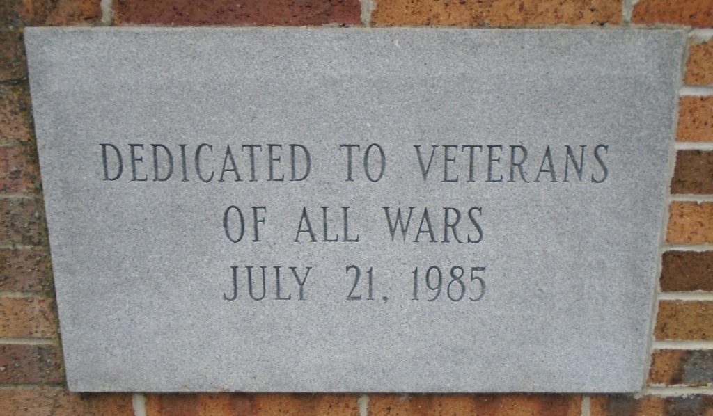 AMERICAN LEGION POST 779 ALL WARS VETERANS MEMORIAL TABLET