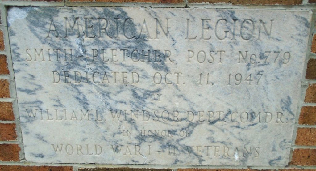 AMERICAN LEGION POST 779 WORLD WAR I-II VETERANS MEMORIAL STONE