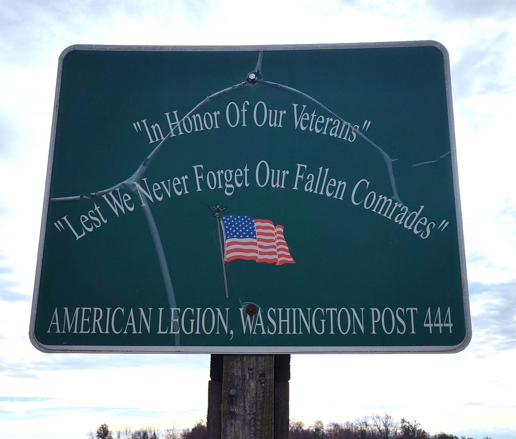 AMERICAN LEGION, WASHINGTON POST 444 VETERANS MEMORIAL PLAQUE BOTKINS