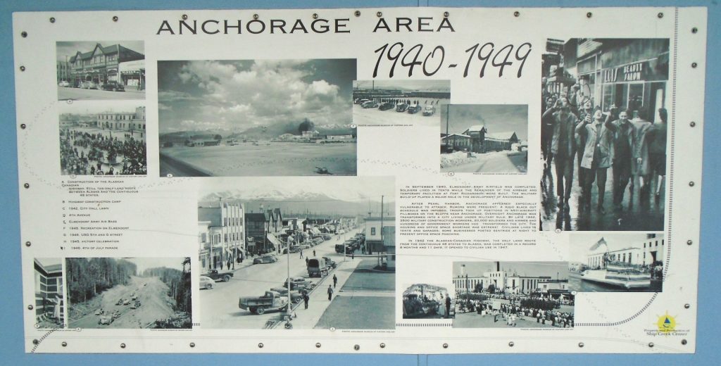 ANCHORAGE AREA 1940-1949 MEMORIAL PLAQUE