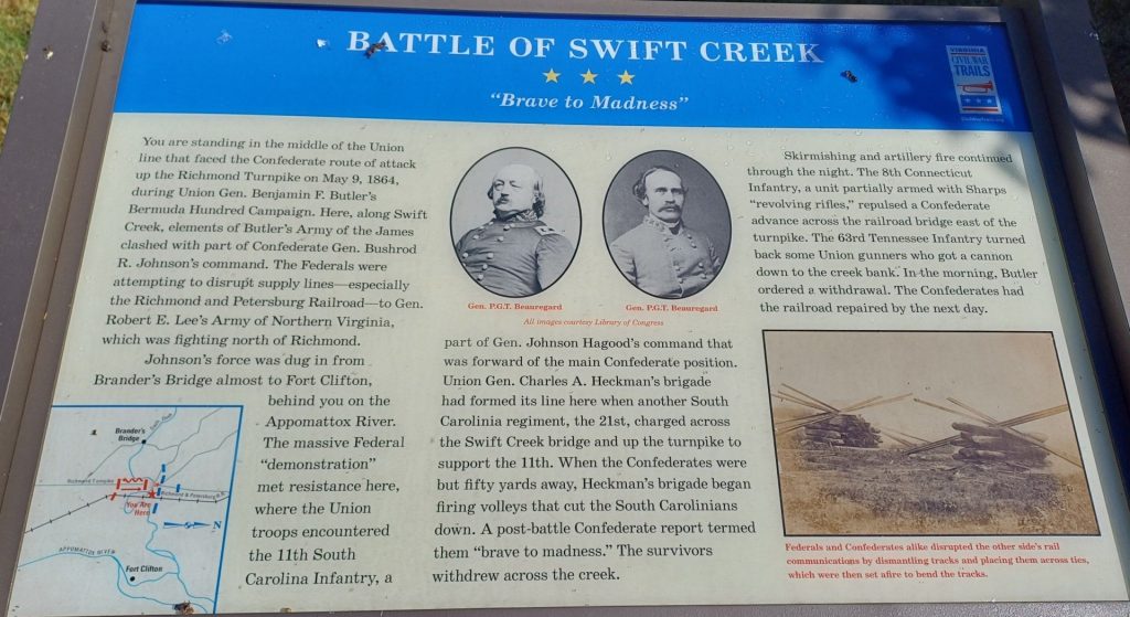 BATTLE OF SWIFT CREEK WAR MEMORIAL PANEL