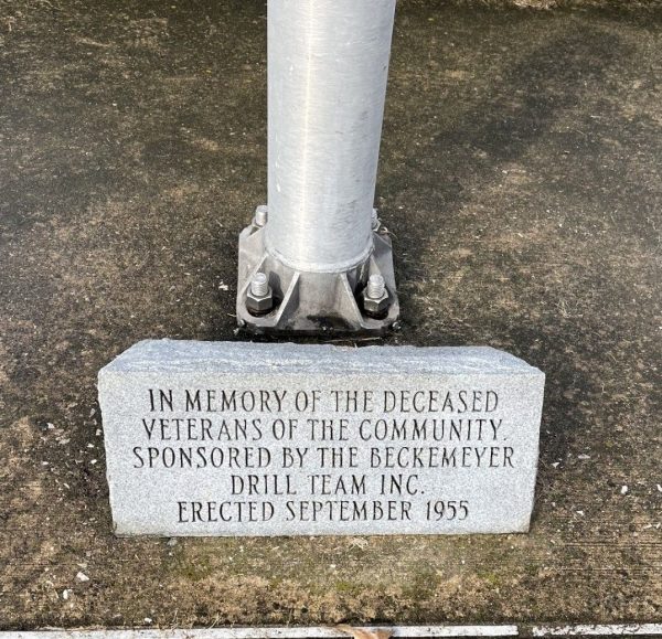 BECKEMEYER DRILL TEAM DECEASED VETERANS MEMORIAL FLAGPOLE
