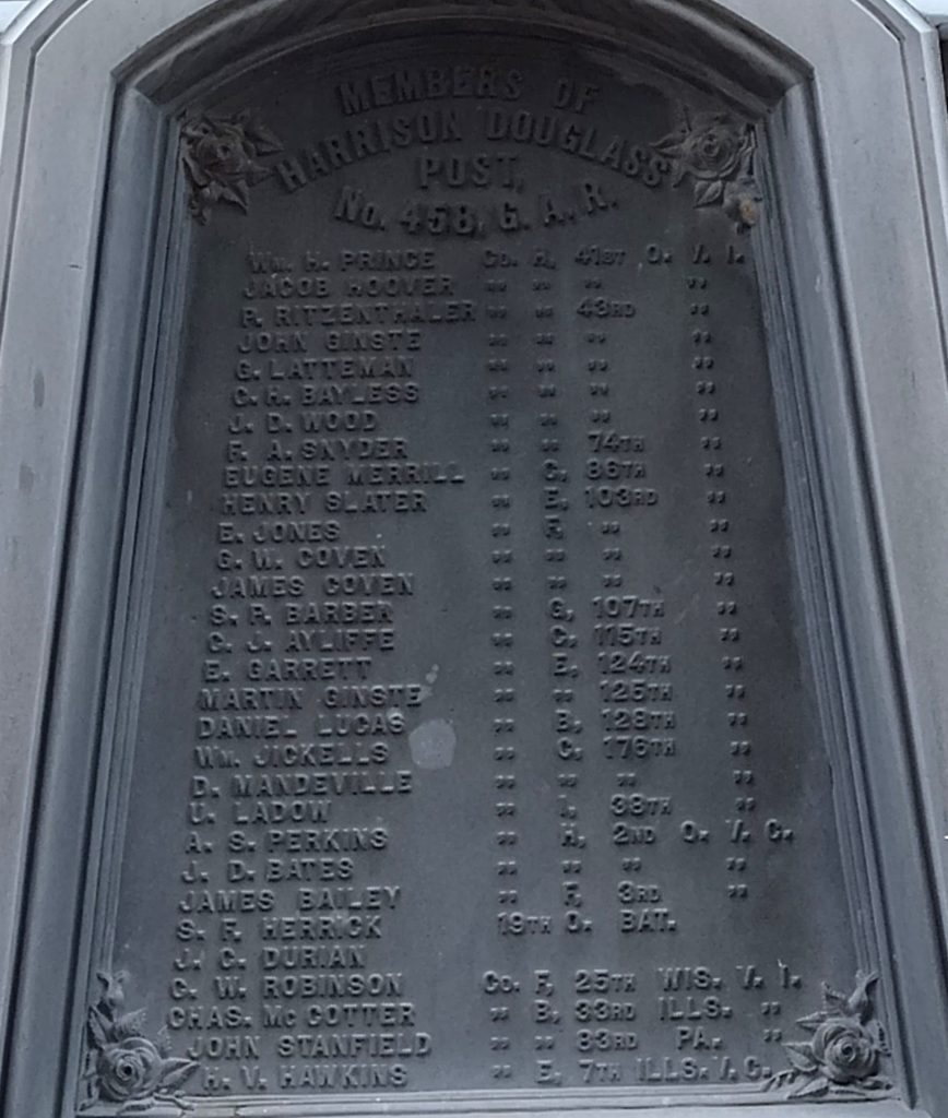 CAMDEN TOWNSHIP CIVIL WAR MEMORIAL PLAQUE D