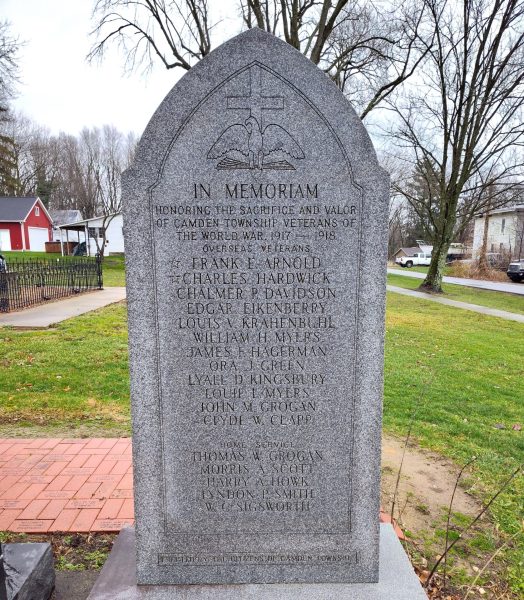 CAMDEN TOWNSHIP WORLD WAR VETERANS MEMORIAL