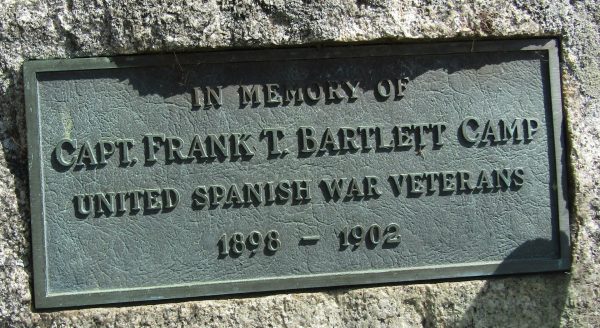 CAPT. FRANK T. BARTLETT CAMP WAR MEMORIAL PLAQUE