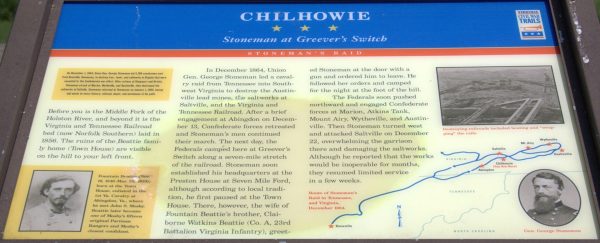 CHILHOWIE STONEMAN AT GREEVER’S SWITCH WAR MEMORIAL PANEL