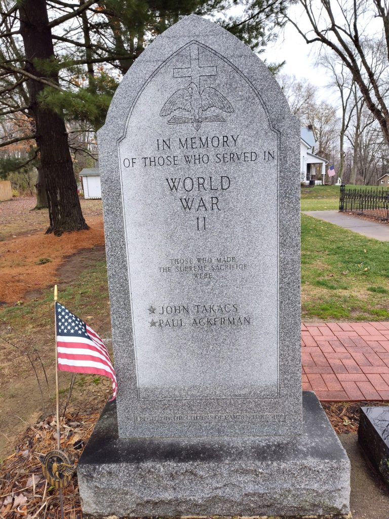 CITIZENS OF CAMDEN TOWNSHIP WORLD WAR II MEMORIAL