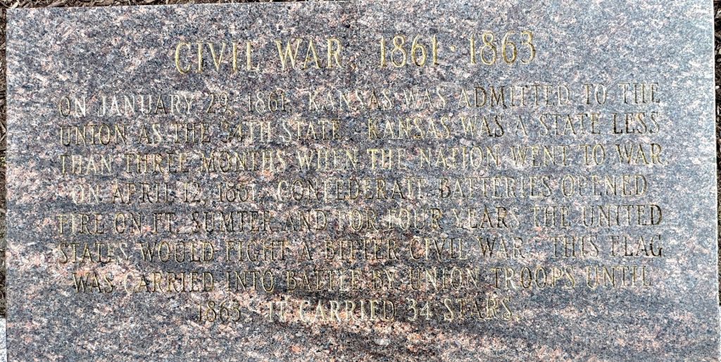 CIVIL WAR, 1861-1863 MEMORIAL FLAGPOLE STONE