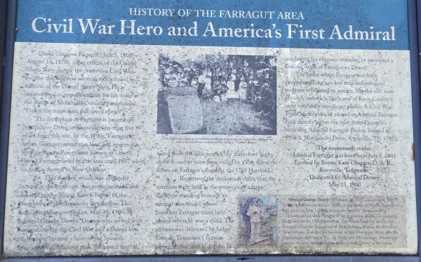 CIVIL WAR HERO AND AMERICA’S FIRST ADMIRAL MEMORIAL PANEL