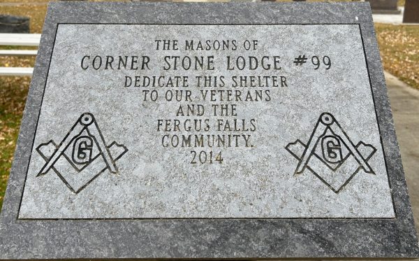 CORNER STONE LODGE #99 VETERANS MEMORIAL TABLET