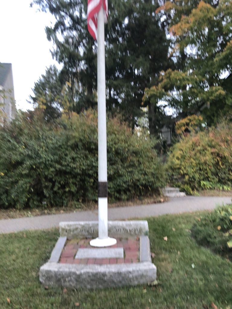 CPL. ROBERT F. WHITE WAR MEMORIAL FLAGPOLE