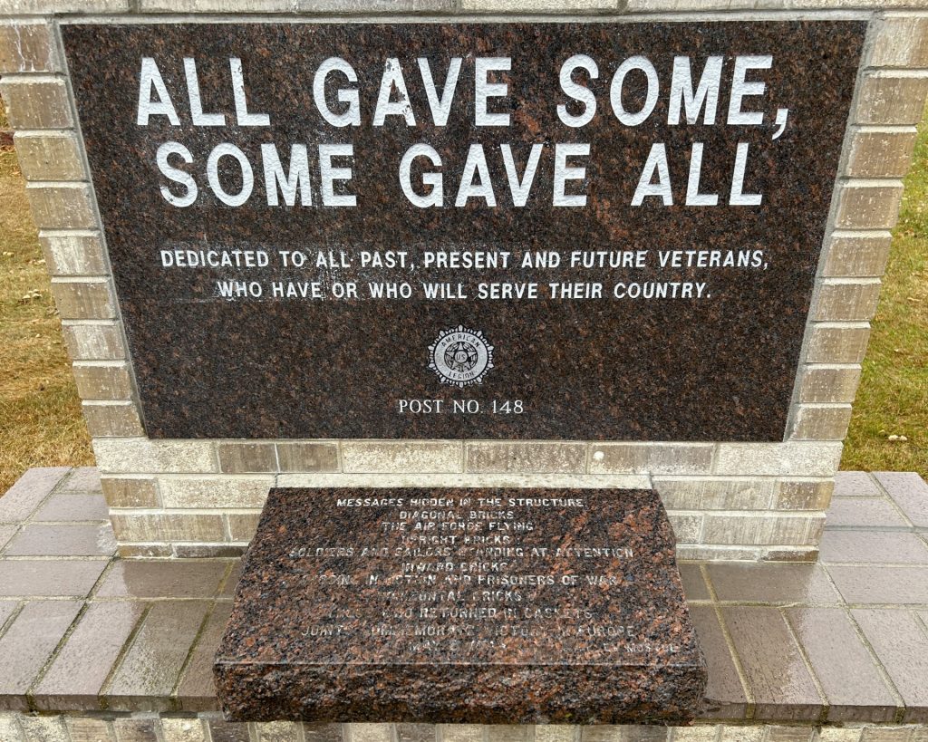 DENT ALL VETERANS MEMORIAL STONE A