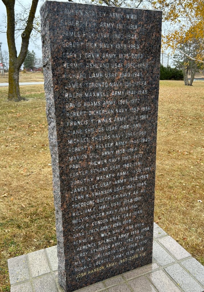 DENT ALL VETERANS MEMORIAL STONE B