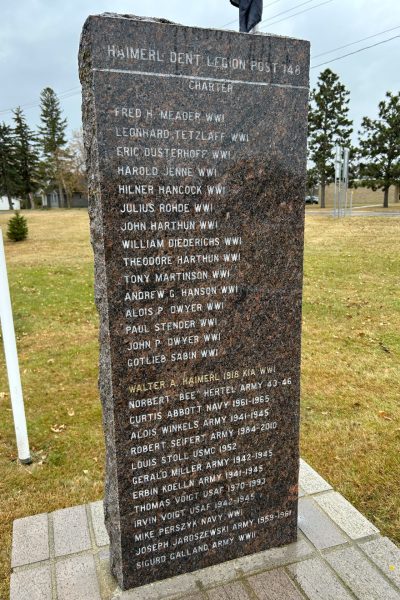 DENT ALL VETERANS MEMORIAL STONE H