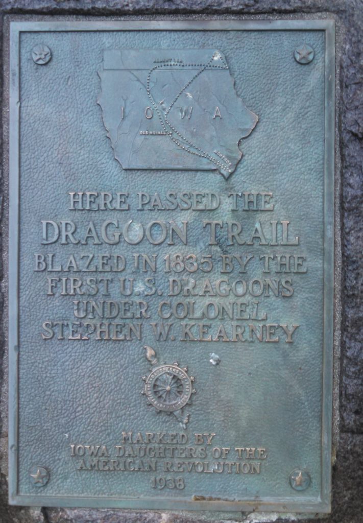 DRAGOON TRAIL MEMORIAL PLAQUE EMMETSBURG