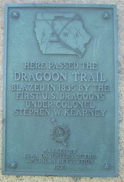 DRAGOON TRAIL MEMORIAL PLAQUE OSAGE