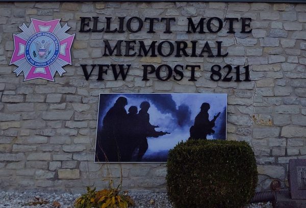 ELLIOTT MOTE MEMORIAL VFW POST 8211 MEMORIAL SIGN