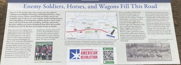 ENEMY SOLDIERS, HORSES, AND WAGONS FILL THIS ROAD MEMORIAL PANEL