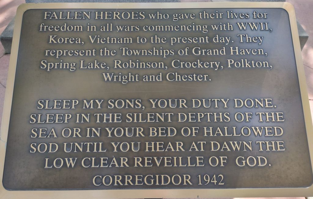 FALLEN HEROES WHO GAVE THEIR LIVES WAR MEMORIAL PLAQUE