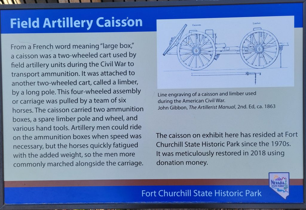 FIELD ARTILLERY CAISSON WAR MEMORIAL PANEL