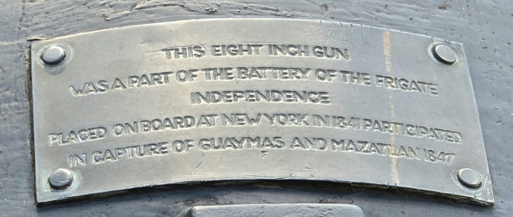 FRIGATE INDEPENDENCE EIGHT INCH GUN MEMORIAL PLAQUE