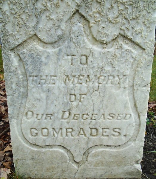 GAYLORD POST 109 G.A.R. DECEASED COMRADES WAR MEMORIAL STONE