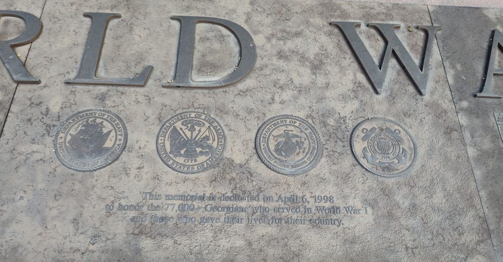 GEORGIA WORLD WAR I MEMORIAL STONE C