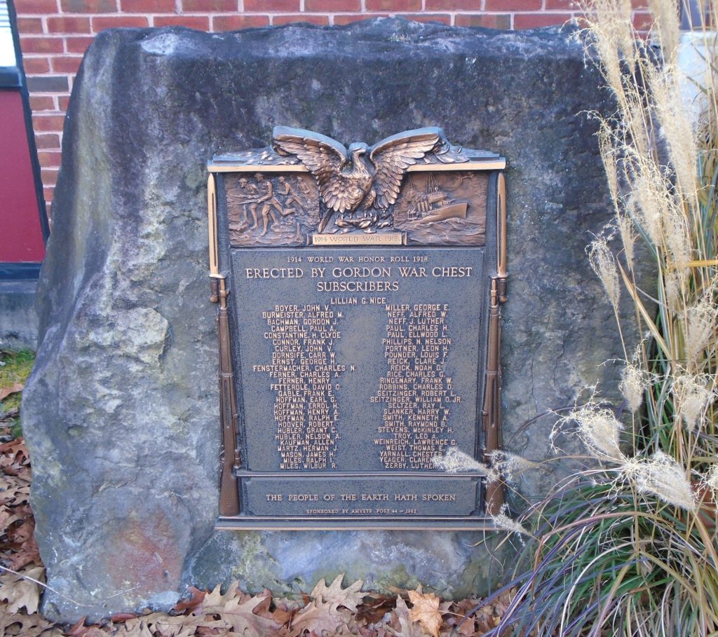 GORDON WORLD WAR MEMORIAL