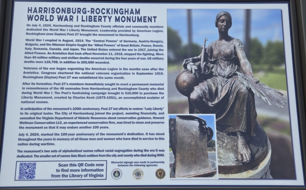 HARRISONBURG-ROCKINGHAM WORLD WAR I LIBERTY MONUMENT PANEL