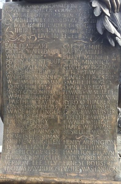 HARRISONBURG-ROCKINGHAM WORLD WAR I LIBERTY MONUMENT PLAQUE