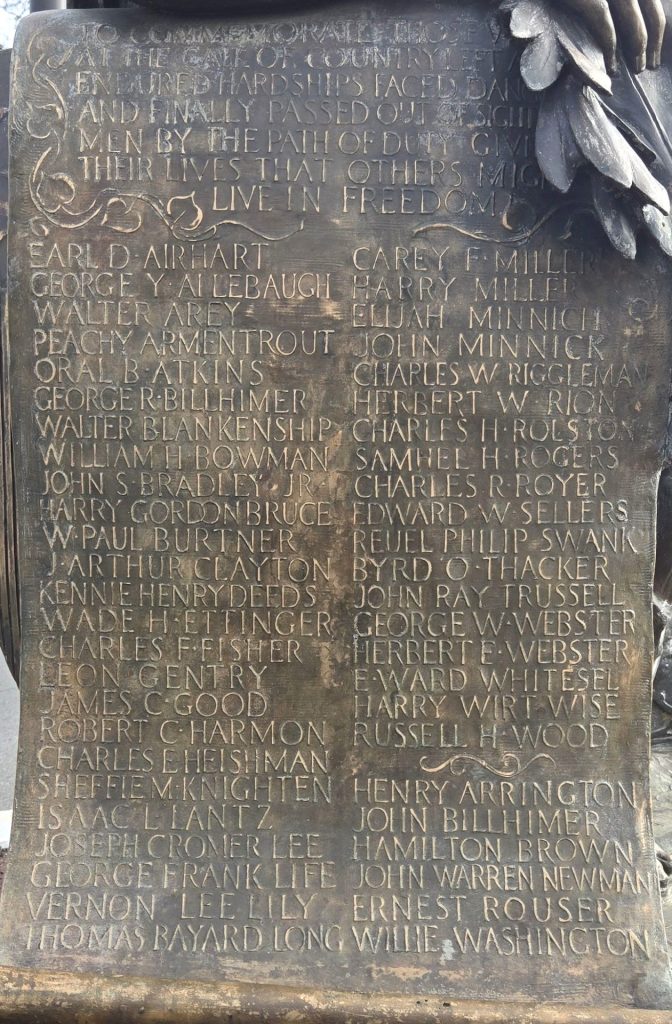 HARRISONBURG-ROCKINGHAM WORLD WAR I LIBERTY MONUMENT PLAQUE