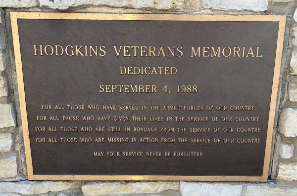 HODGKINS VETERANS MEMORIAL PLAQUE