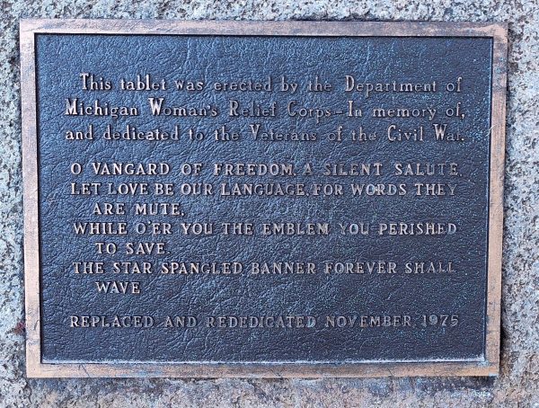 IN MEMORY OF THE VETERANS OF THE CIVIL WAR MEMORIAL PLAQUE