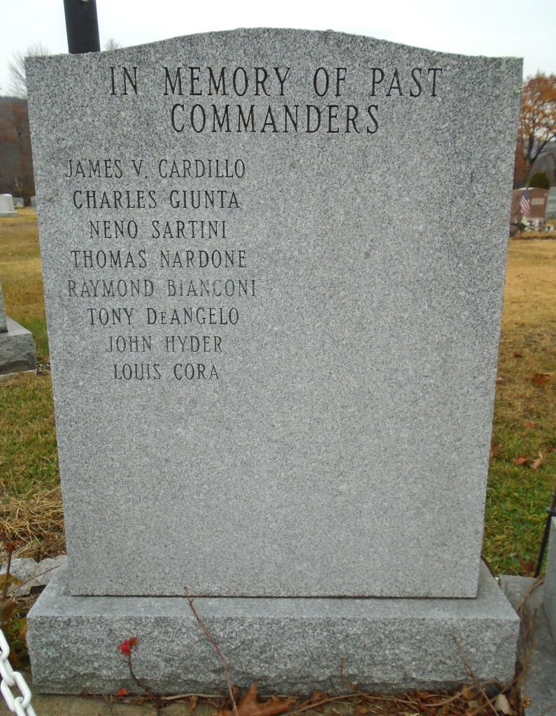 ITALIAN AMERICAN VETERANS OF LUZERNE COUNTY POST NO 1 MEMORIAL SIDE B