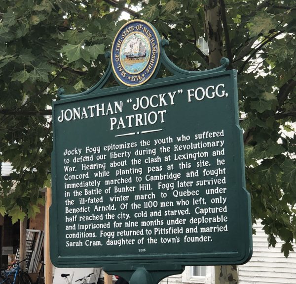 JONATHAN “JOCKY” FOGG, PATRIOT REVOLUTIONARY WAR MEMORIAL MARKER