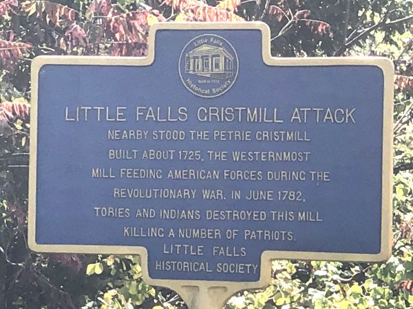 LITTLE FALLS GRISTMILL ATTACK REVOLUTIONARY WAR MEMORIAL MARKER