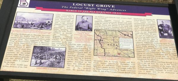 LOCUST GROVE THE FEDERAL “RIGHT WING” ADVANCED MEMORIAL PANEL