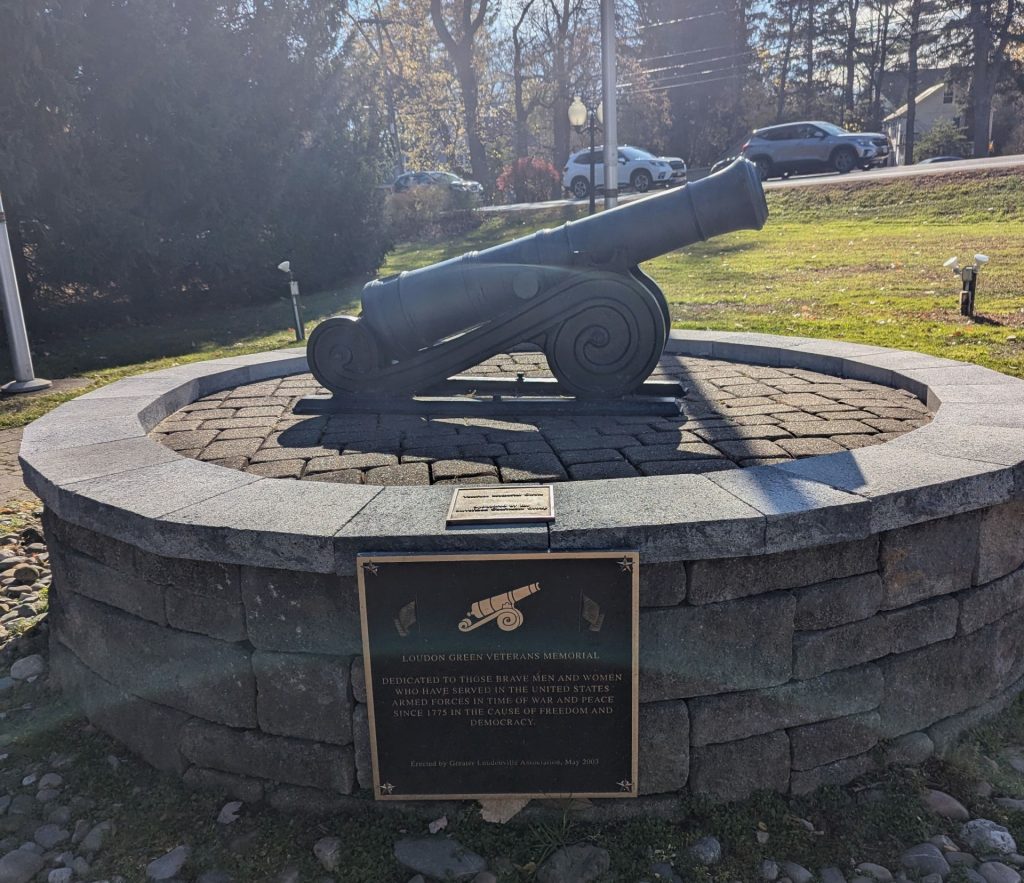LOUDON GREEN VETERANS MEMORIAL CANNON