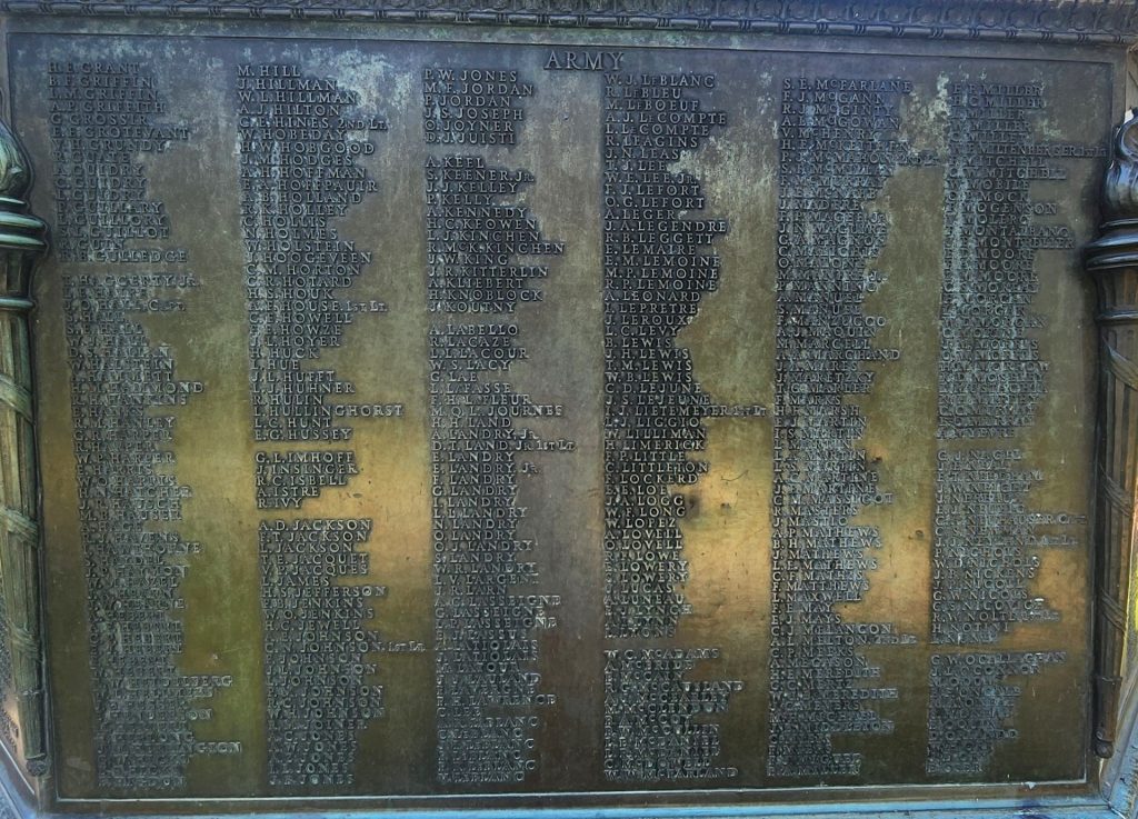 LOUISIANA ROLL OF HONOR WORLD WAR MEMORIAL FLAGPOLE PLAQUE C