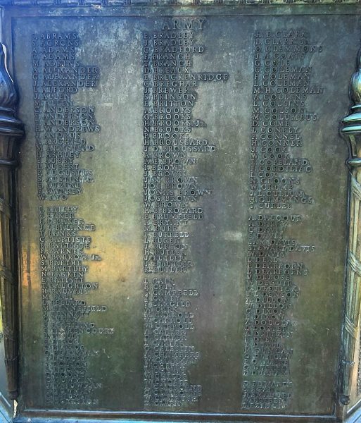 LOUISIANA ROLL OF HONOR WORLD WAR MEMORIAL FLAGPOLE PLAQUE D