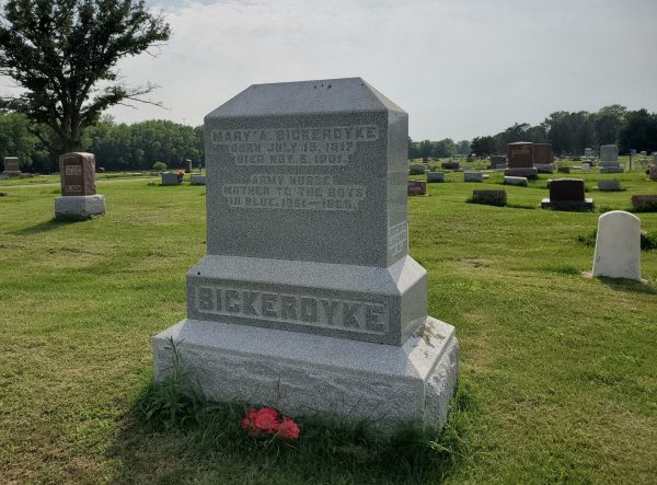 MARY A. BICKERDYKE MEMORIAL CEMETERY STONE