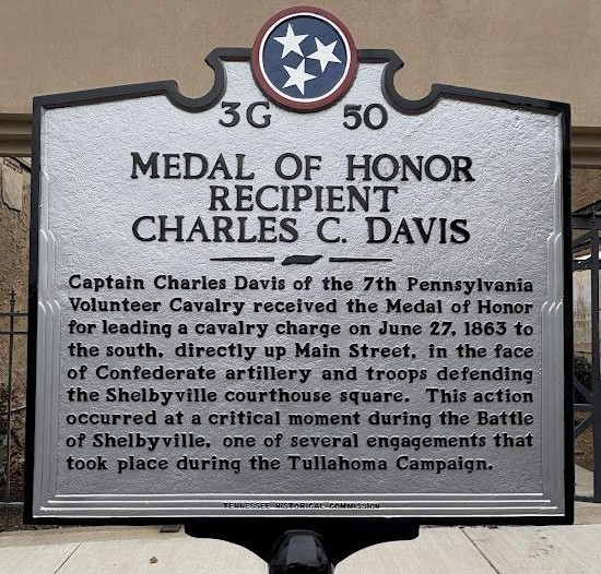 MEDAL OF HONOR RECIPIENT CHARLES C. DAVIS WAR MEMORIAL MARKER
